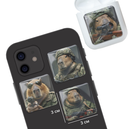 3D стикеры ISBC для мужчин Капибара на службе