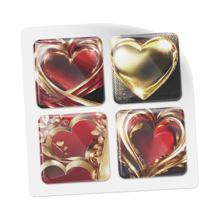 3D стикеры ISBC – серия Любовь, набор Золотые сердца 3D стикеры ISBC про любовь, набор Золотые сердца