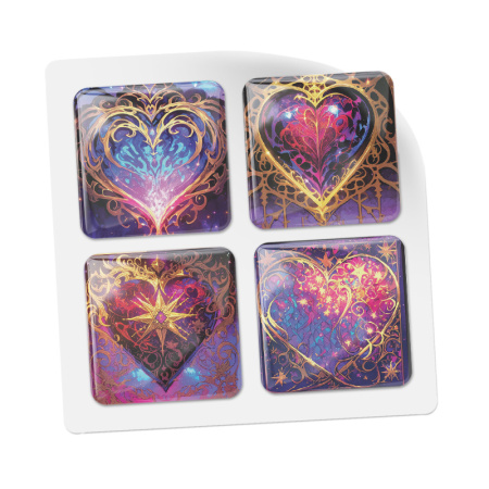 3D стикеры ISBC про любовь, набор Магические сердца