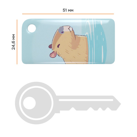 Брелок ISBC Тройка капибара в воде стиль Азия