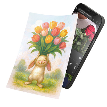 Интерактивная открытка с NFC "Букет тюльпанов", ISBC, арт. 121-64893