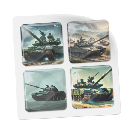 3D-стикеры ISBC для мужчин, набор Экипаж машины боевой